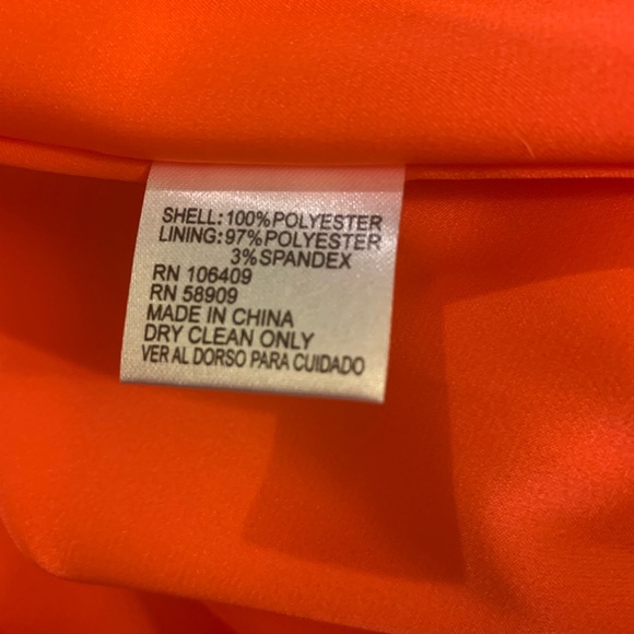 NWT Dress w/ Flutter Sleeves, Vibrant Orange - Picture 7 of 7